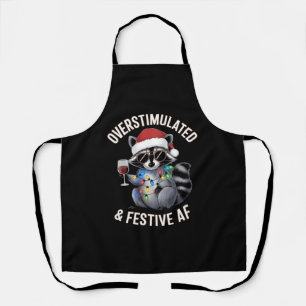 Tablier AF Raccoon Espresso Lover surstimulé et festif