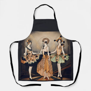 Tablier Affiche vintage Halloween Art Déco Flapper   Année