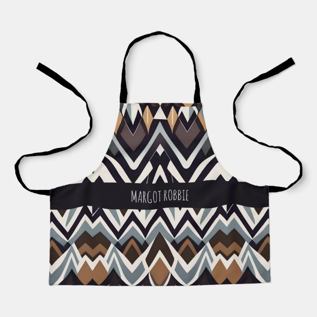 Tablier Africain Marocco Triangle Motif Brown géométrique (Recto)
