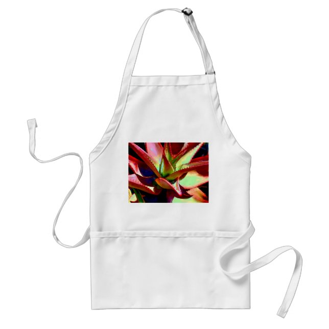 Tablier Agave rouge et vert (Devant)