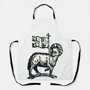 Tablier Agneau de Dieu symbole de la foi chrétienne