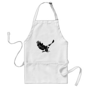 Tablier Aigle noir et blanc