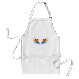 Tablier Ailes fluffy arc-en-ciel
