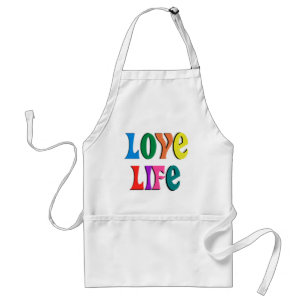 Tablier AIME LA VIE ! message chrétien personnalisable