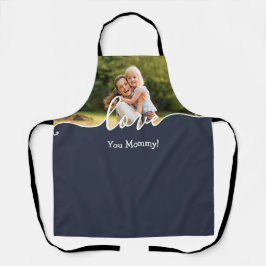 Tablier Aimer You Mommy Script Photo Apron