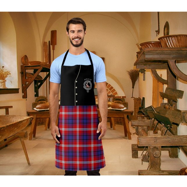 Tablier Ainslie Clan Badge & Tartan Kilt Apron (Créateur téléchargé)