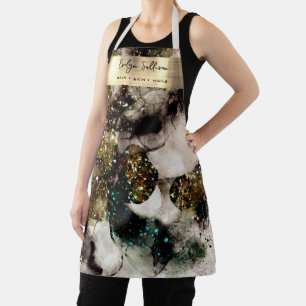 Tablier Aire d'aquarelle vert émeraude