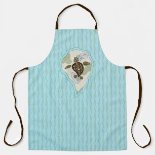 Tablier Aire d'impression recouverte d'une tortue de mer