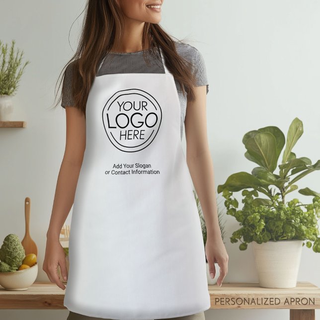 Tablier Ajouter Votre Logo Entreprise Moderne Minimaliste (Personalized Apron)