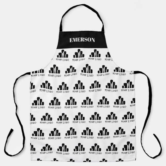 Tablier Ajouter votre nom de Motif de logo (Recto)