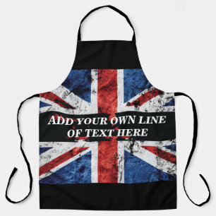 Tablier Ajouter votre texte sur le drapeau anglais Jeu d'o