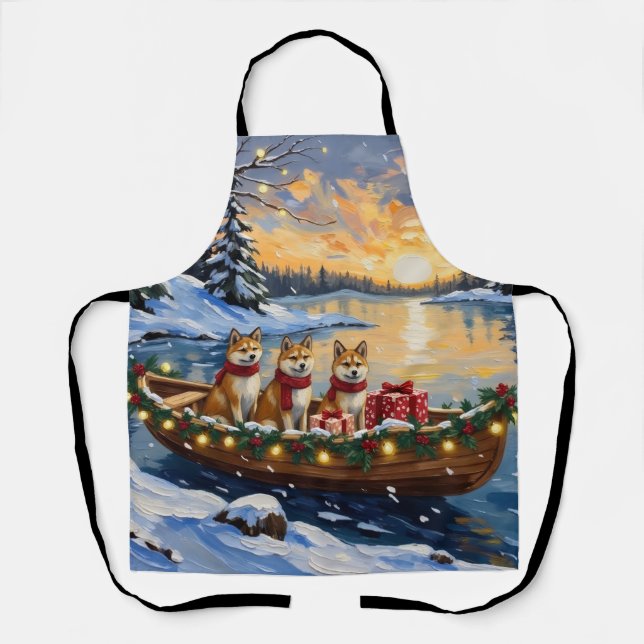 Tablier Akita Christmas Boat Holiday (Recto)