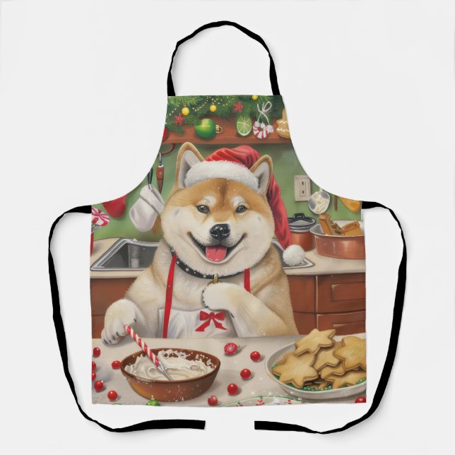 Tablier Akita Gâteau de Noël Festif (Recto)