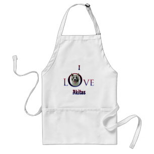 Tablier Akita I Love