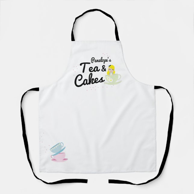 Tablier alice au pays des merveilles Thé & CAKES cuisine p (Recto)