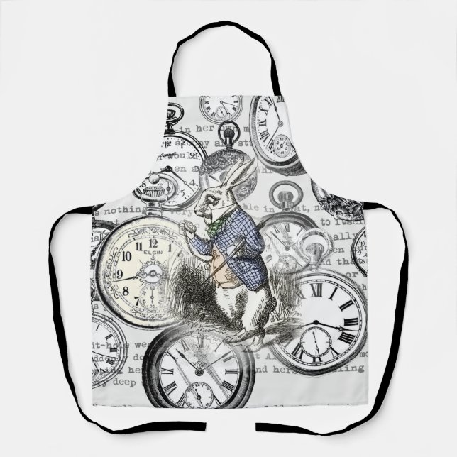 Tablier Alice de lapin blanc au pays des merveilles (Recto)