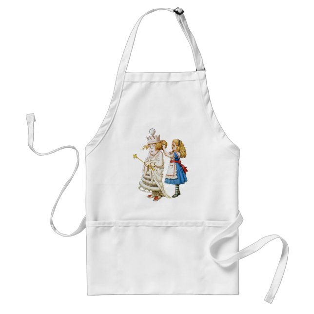 Tablier Alice et la reine blanche au pays des merveilles (Devant)