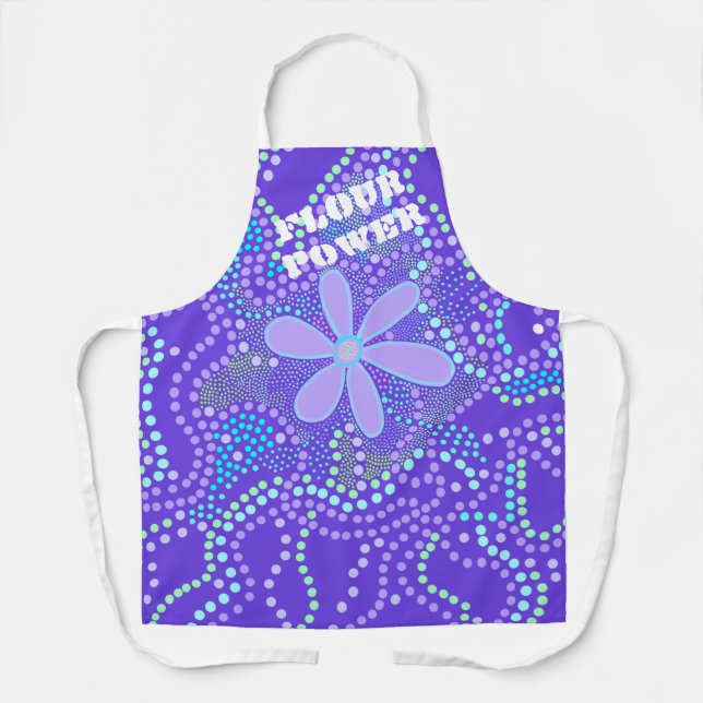 Tablier Alimentation de farine amusant Rétro violet tablie (Recto)
