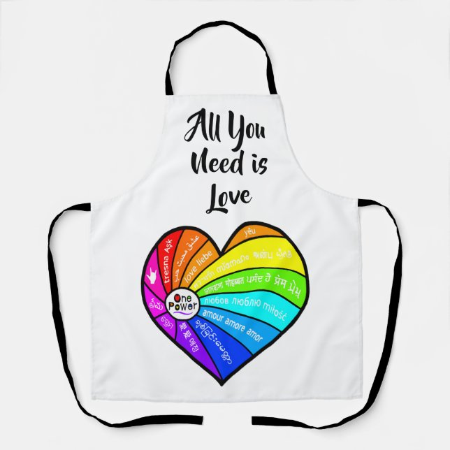 Tablier All You Need is Love (Recto)