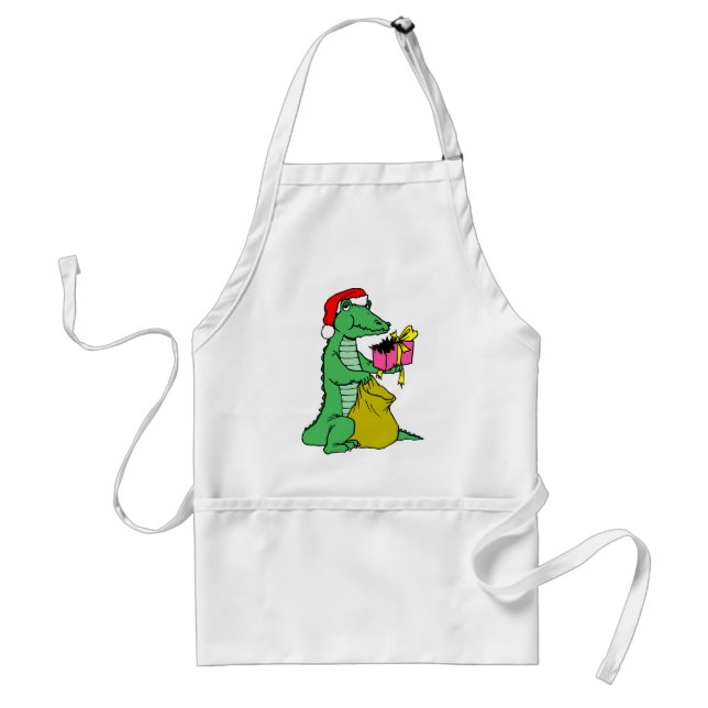 Tablier Alligator de Noël (Devant)