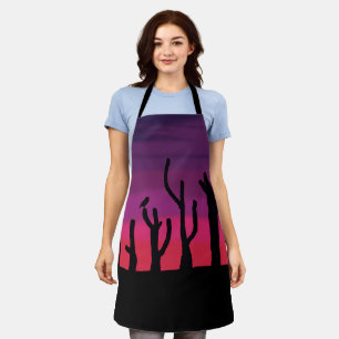 Tablier Allover Print Apron Desert Sunset with/ Owl