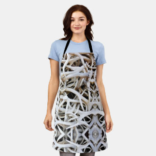 Tablier Allover Print Apron Elk Antlers