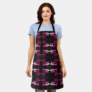 Tablier Allover Print Apron Purple Orchid Trio
