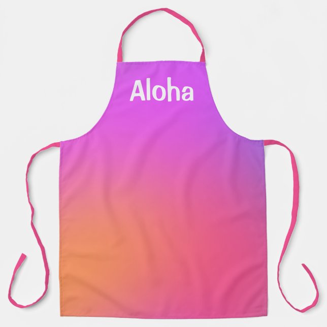 Tablier Aloha Tropical Gradient Luau Apron (Recto)