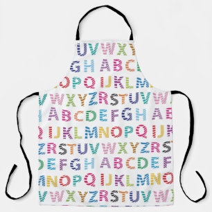 Tablier Alphabet de la nurserie coloré et mignon ABC.