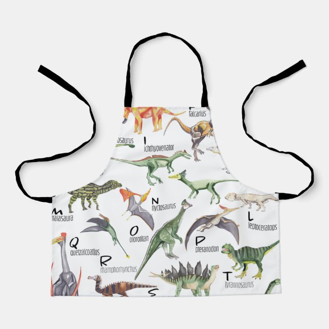 Tablier Alphabet Dinosaure (Recto)