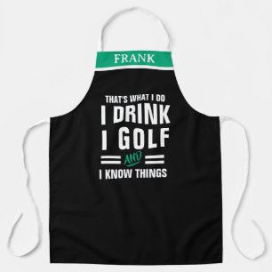 Tablier Amateur de golf et d'alcool - Cadeau de Noël