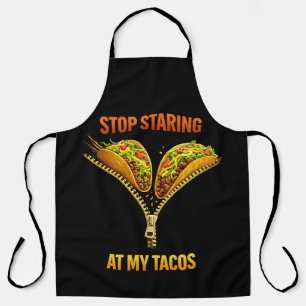 Tablier Amateur de tacos drôle arrêtez de regarder