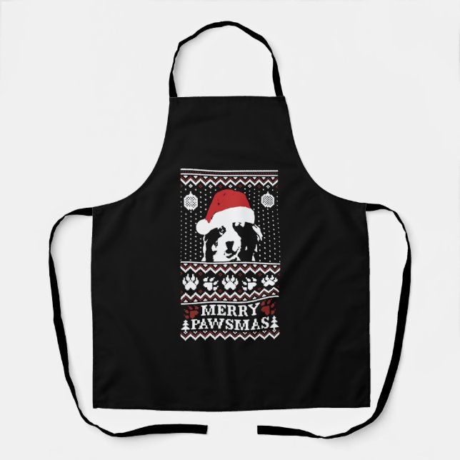Tablier Amateurs de bergers australiens Chemise de Noël (Recto)