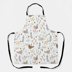 Tablier Amateurs de poulet Ferme Animaux Plutôt Floral