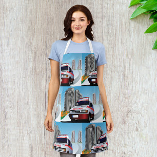 Tablier Ambulance d'urgence dans Cityscape Secourt Médical