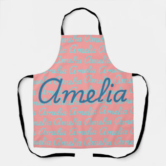 Tablier Amelia Signature Nom Motif Design