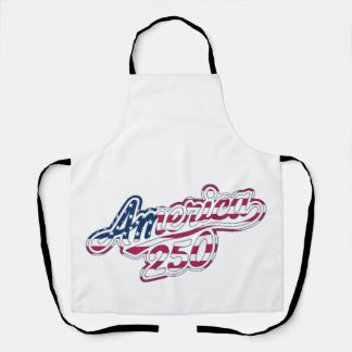 Tablier America 250 Flag Script Semiquincentennial Design