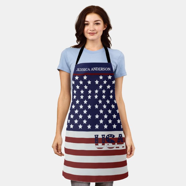 Tablier America Drapeau américain Motif américain (Porté)