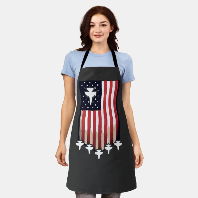Tablier American Flag 4th of July-65079 (Porté)