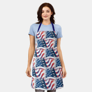 Tablier American Flag Patriotique USA Modern Chef Cook