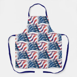 Tablier American Flag Patriotique USA Modern Chef Cook