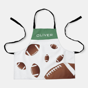 Tablier American Football Balls Green Kids Nom