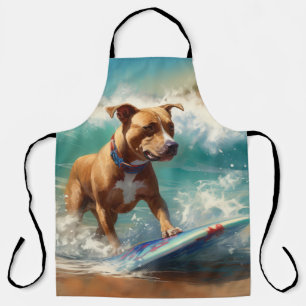 Tablier American Staffordshire Beach Surf Peinture
