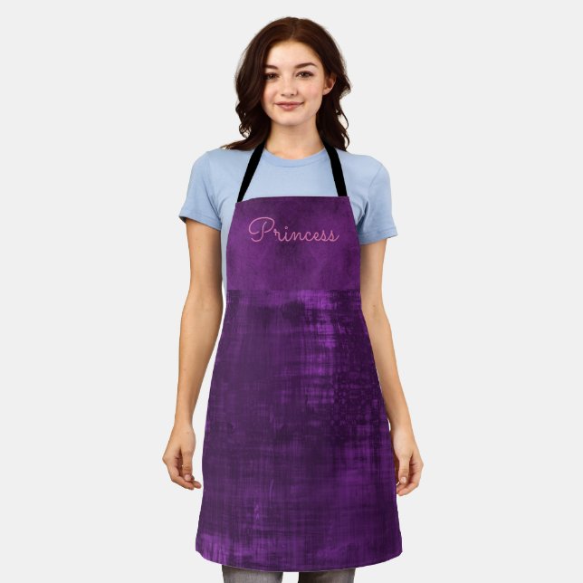 Tablier Améthyste riche velours violet Satin Satin velours (Porté)