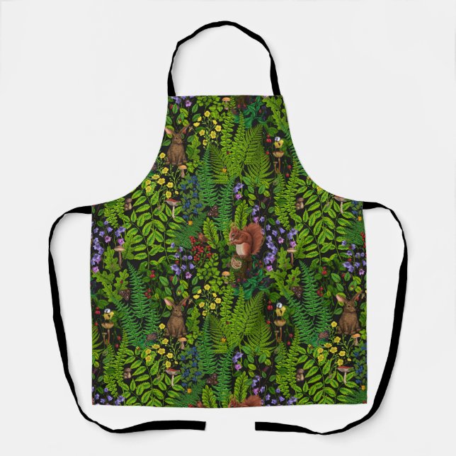 Tablier Amimies et plantes des bois (Recto)