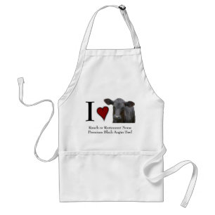 Tablier Amour Angus noir du bifteck de boeuf I