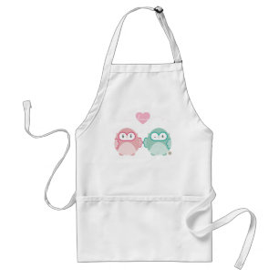 Tablier AMOUR DE HIBOU : : fille molle + garçon