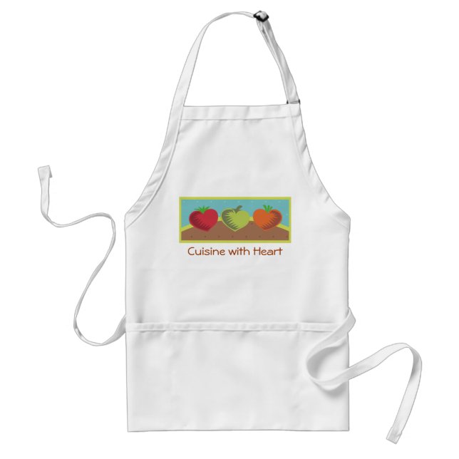 Tablier amour de jardinage dinant sain de légumes de (Devant)