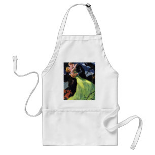 Tablier Amour et romance vintage, baiser romantique