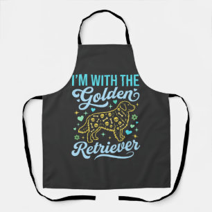 Tablier Amoureux de Golden Retriever Motif Crâne Halloween